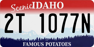 ID license plate 2T1077N