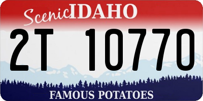 ID license plate 2T1077O