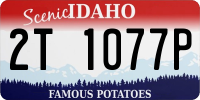 ID license plate 2T1077P