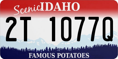 ID license plate 2T1077Q