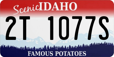 ID license plate 2T1077S