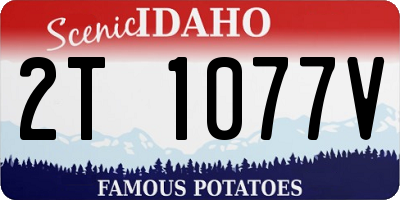 ID license plate 2T1077V