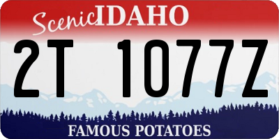 ID license plate 2T1077Z