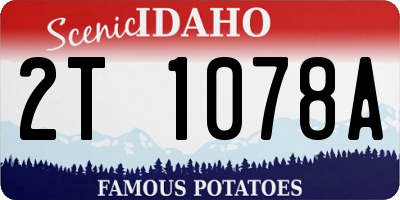 ID license plate 2T1078A