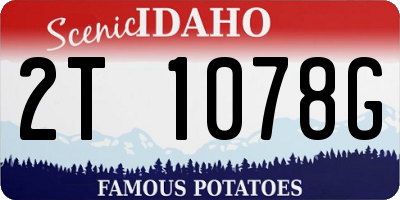 ID license plate 2T1078G