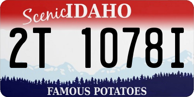 ID license plate 2T1078I