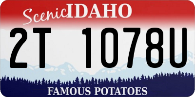 ID license plate 2T1078U
