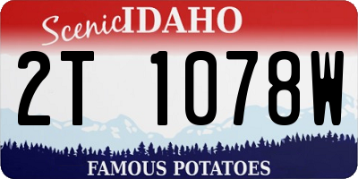 ID license plate 2T1078W
