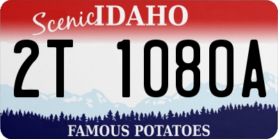 ID license plate 2T1080A