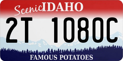 ID license plate 2T1080C