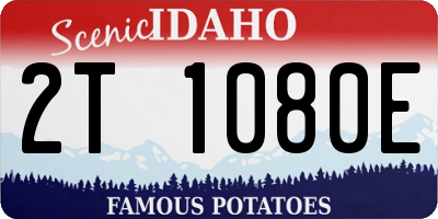 ID license plate 2T1080E