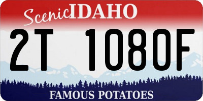 ID license plate 2T1080F