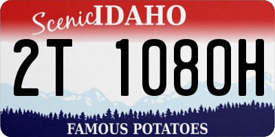 ID license plate 2T1080H