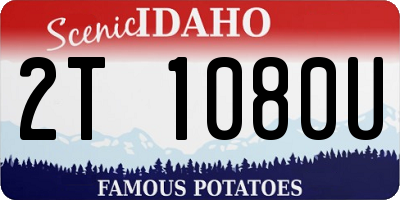 ID license plate 2T1080U