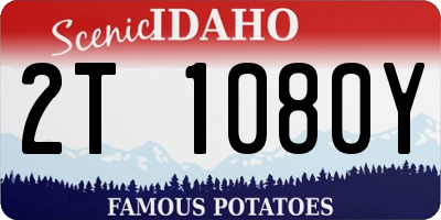 ID license plate 2T1080Y