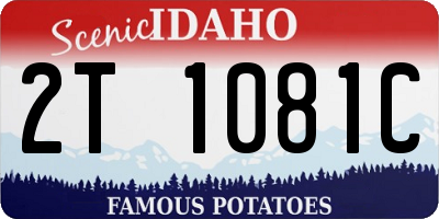 ID license plate 2T1081C