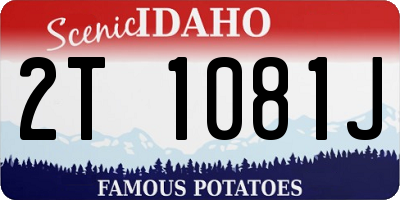 ID license plate 2T1081J