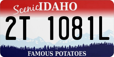 ID license plate 2T1081L