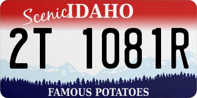 ID license plate 2T1081R