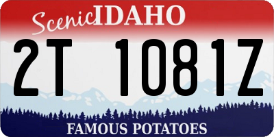 ID license plate 2T1081Z