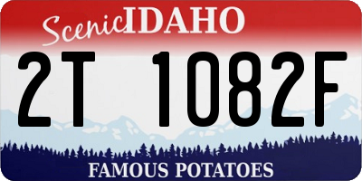 ID license plate 2T1082F