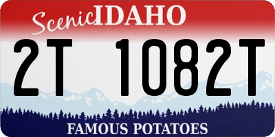 ID license plate 2T1082T