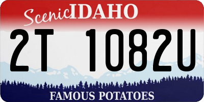 ID license plate 2T1082U