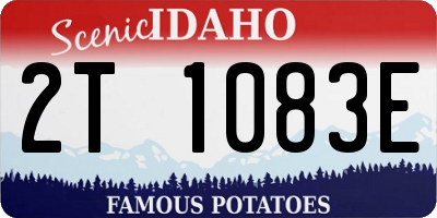 ID license plate 2T1083E