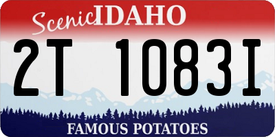 ID license plate 2T1083I
