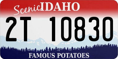 ID license plate 2T1083O