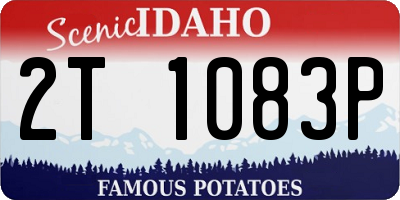 ID license plate 2T1083P