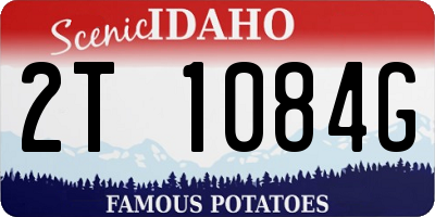 ID license plate 2T1084G