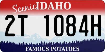 ID license plate 2T1084H