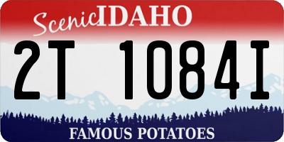 ID license plate 2T1084I