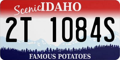 ID license plate 2T1084S