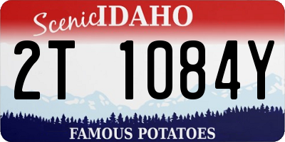 ID license plate 2T1084Y