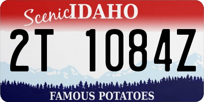 ID license plate 2T1084Z