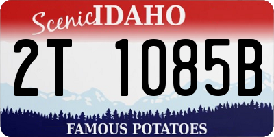 ID license plate 2T1085B