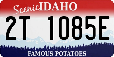 ID license plate 2T1085E