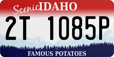 ID license plate 2T1085P