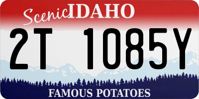 ID license plate 2T1085Y
