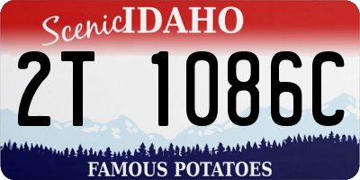 ID license plate 2T1086C