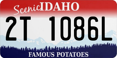 ID license plate 2T1086L