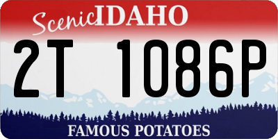 ID license plate 2T1086P