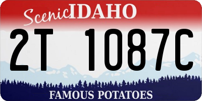 ID license plate 2T1087C