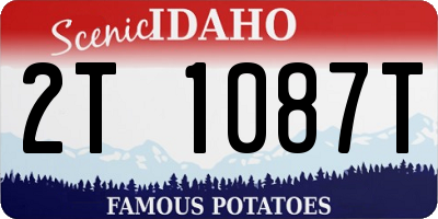 ID license plate 2T1087T