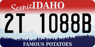 ID license plate 2T1088B