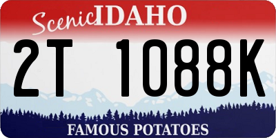 ID license plate 2T1088K
