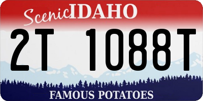 ID license plate 2T1088T