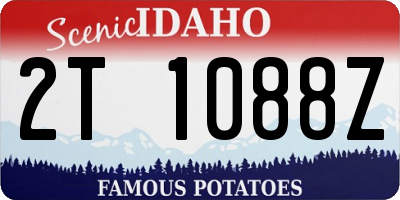 ID license plate 2T1088Z